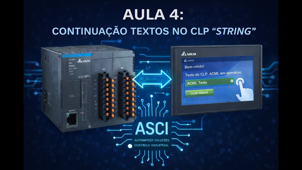 Texto no CLP Delta linha AS200 (