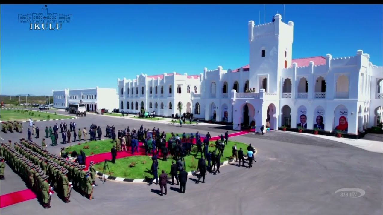 Namna bendera zilivyopandishwa Ikulu mpya ya Chamwino