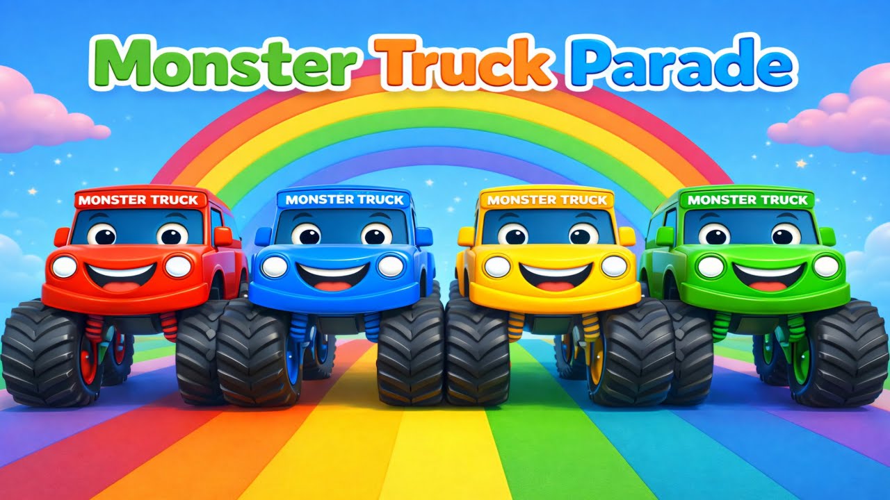 Monster Truck Parade|Mega Truck Adventure|Zoom Vroom Trucks|Truck Rally @TwinBabiesTv #recommended 