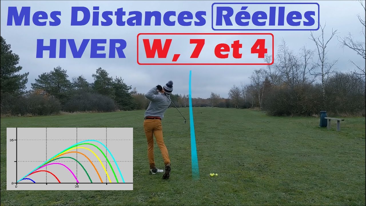 PW, fer 7 et fer 4 : mes vraies DISTANCES HIVER