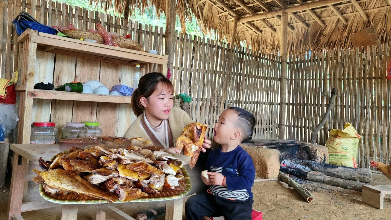 Harvest ginger go to the merket sell, Grill a chicken with your son. Enjoy - Daily Freedom