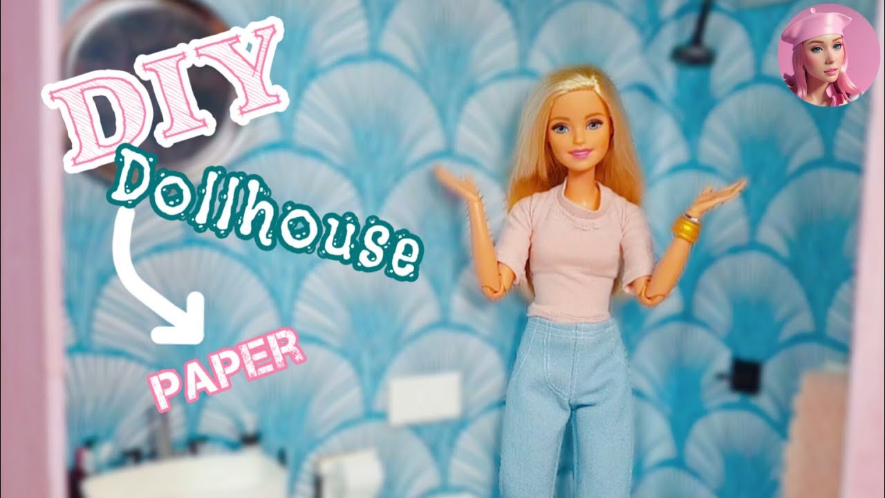 DIY dollhouse with cardboard and paper | easy crafts for barbie dolls