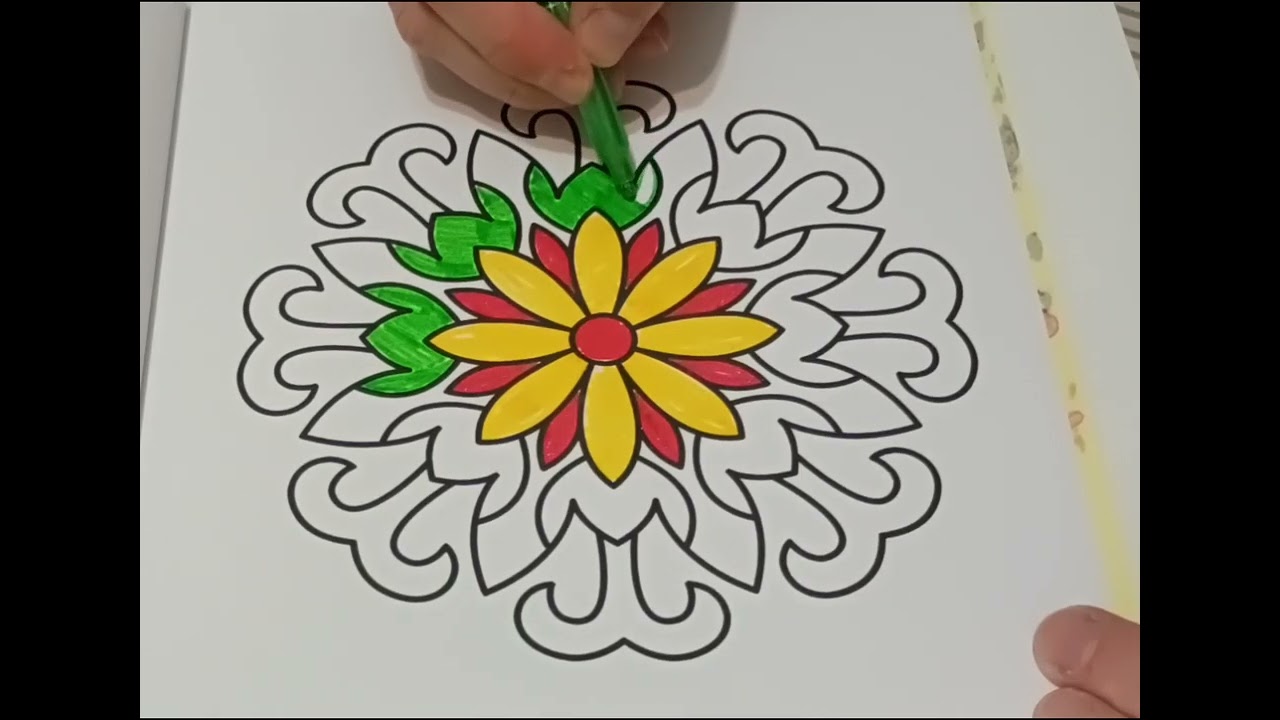 ASMR color mandala relax 💕 color with me ✏️ please subscribe to channel 💙