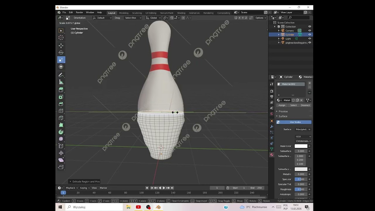 how to make a bowling pin in blender tutorial for beginners!