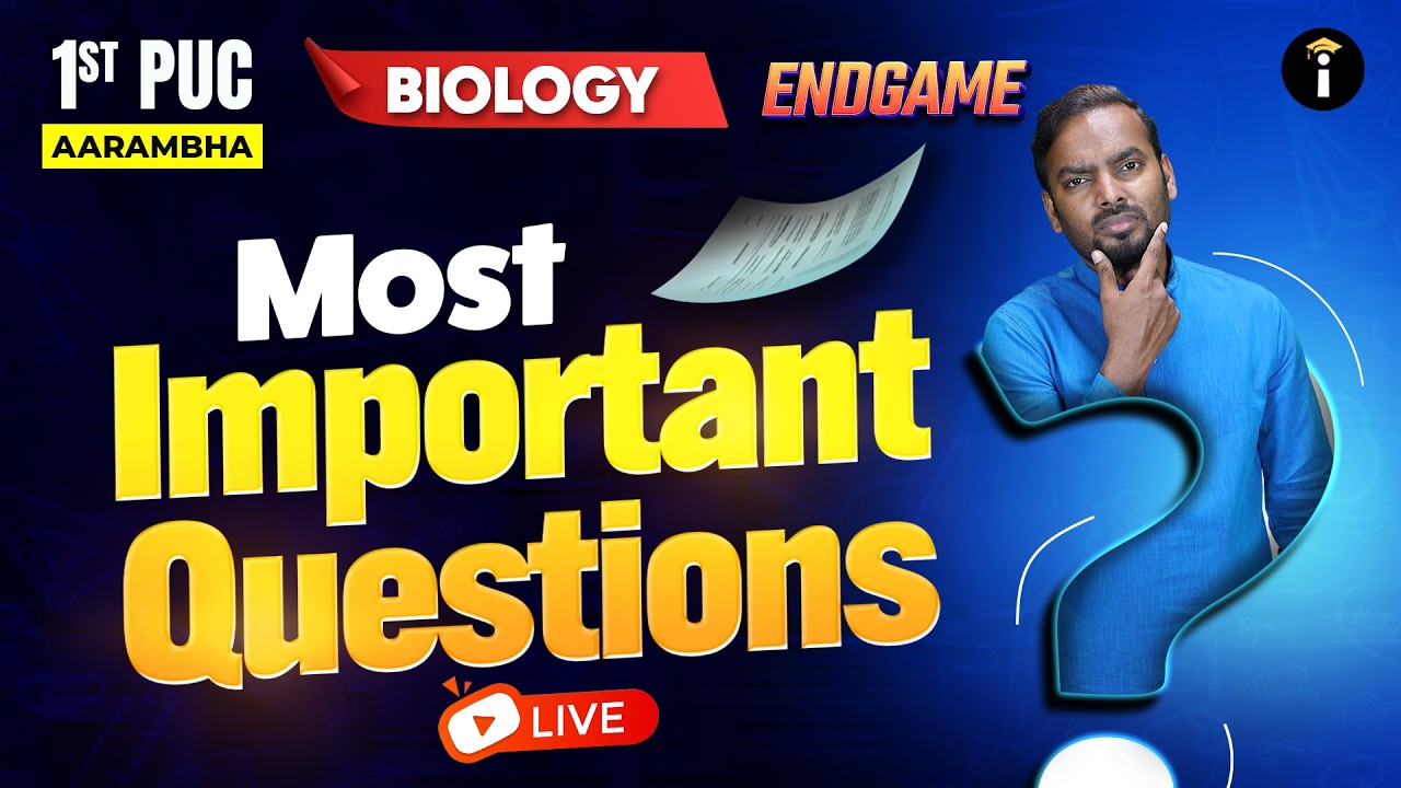 Biology 1st PUC: Topmost Important Questions You Must Know#biologyrevision #exampreparation