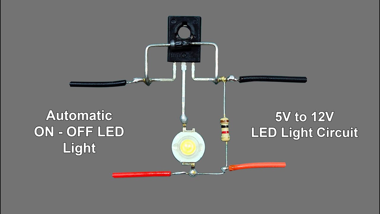 How to Make Automatic LED Light On/Off Circuit | RK Electronics Karachi