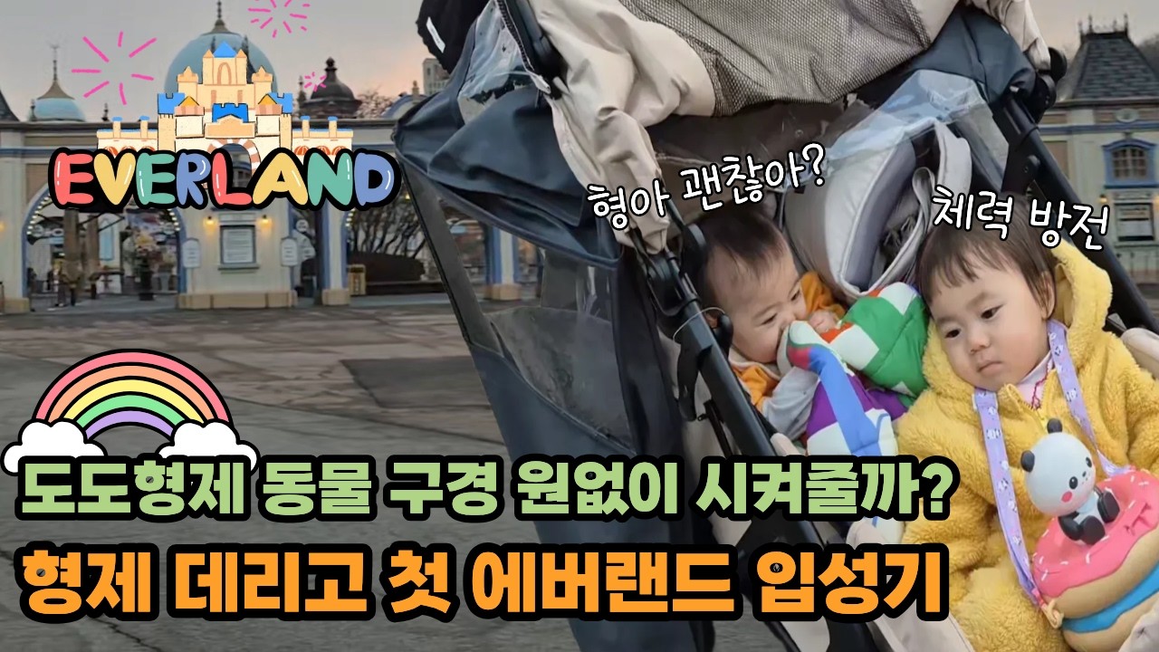 [VLOG]뚀형제와 첫 에버랜드🌈I 다음엔 놀이기구도 많이 타자👏#아기 #브이로그 #vlog #육아 #육아일기 #육아브이로그 #귀여워 #사랑해 #lovely #baby #에버랜드