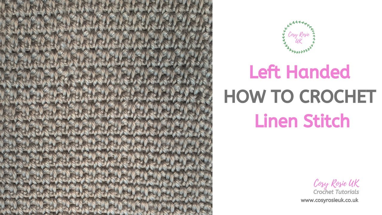 How to Crochet the Linen Stitch (Moss Stitch) Left Handed