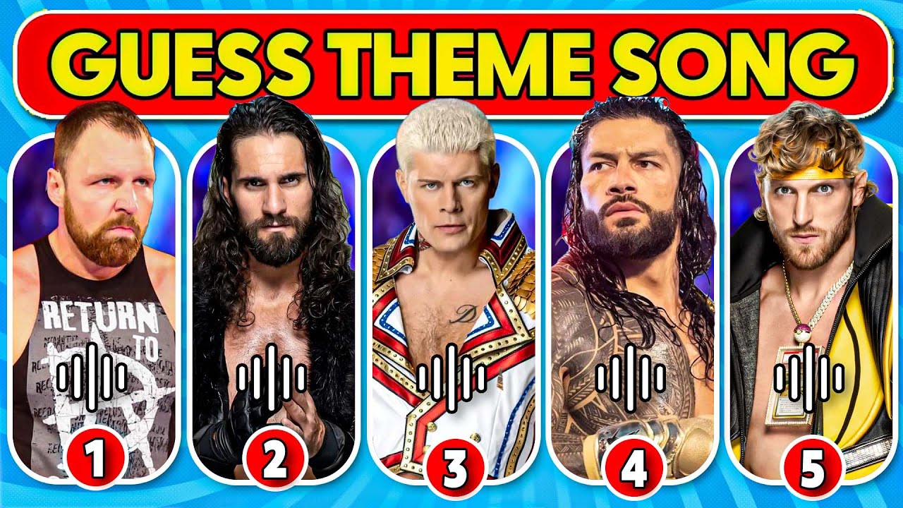 Guess the Wrestlers from Their Theme Songs 🎤✅🔊 | 99.9 % Fail | Wrestling Quiz | Geek Quizdom