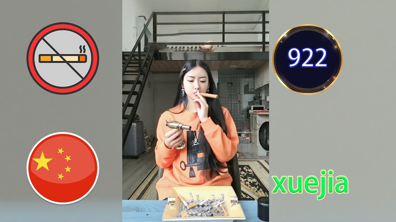 Extremely beautiful Chinese cigar girl Xuejia. 922