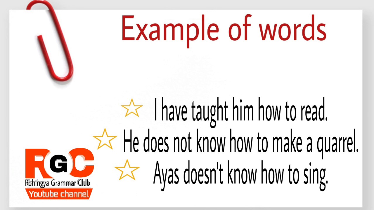 Lesson:2 What is word explained by Rohingya Grammar Club