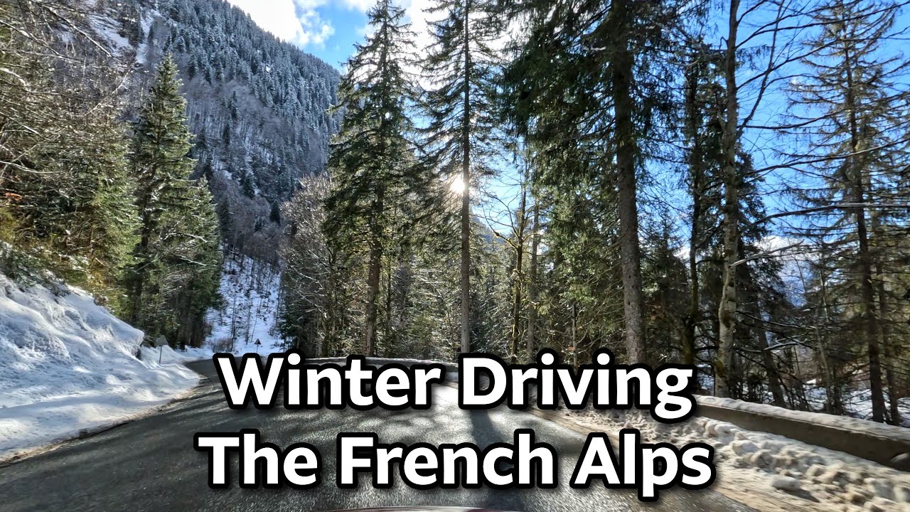 Snowy Drive in the French Alps | 4K Scenic Winter Road Trip
