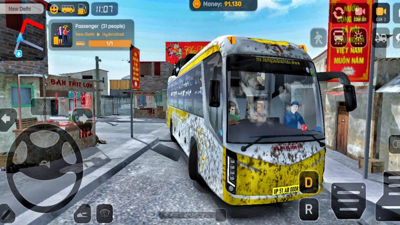 Coach Bus Simulator Vietnam 2026 Gameplay - Uphill Offroad Bus Driving Simulator - Android Gameplay