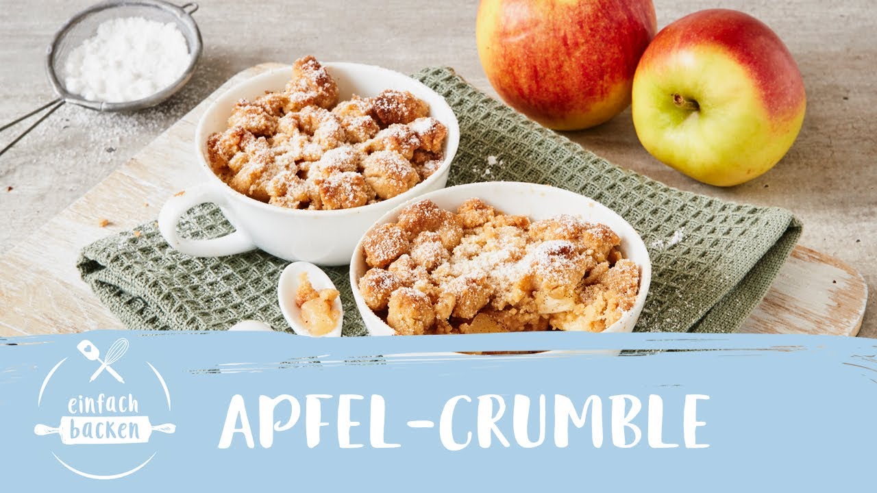 Apfel-Crumble &ndash; schnell & einfach | perfekter Nachtisch I Einfach Backen
