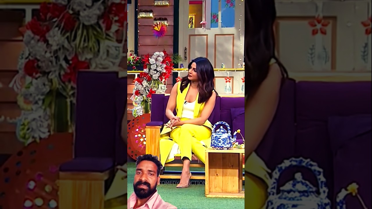 kapil शर्मा 😅 priyanka chopra ko chikne ki tarika bataya jarha hai 😋#kapilsharma #comedyshow #short