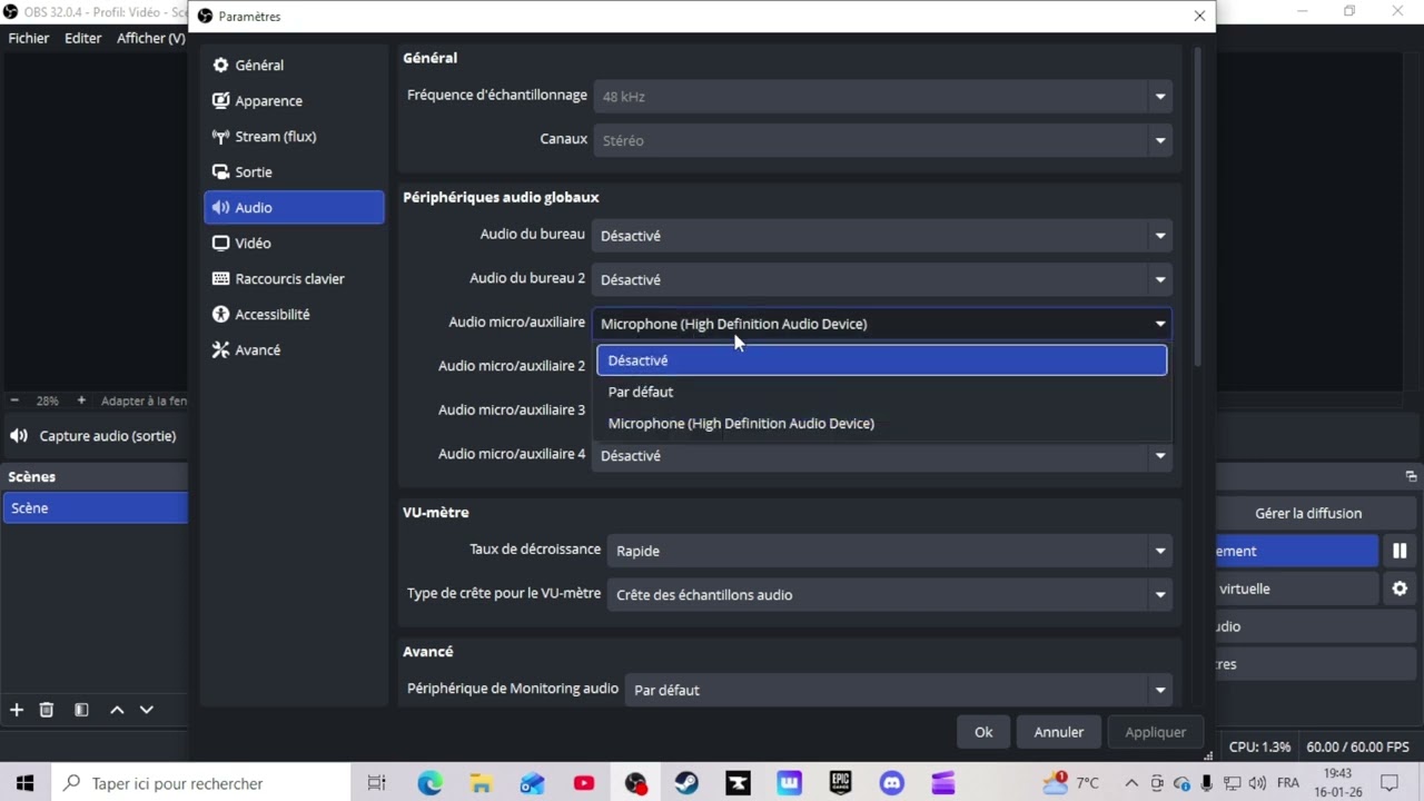 PROBLÈME DE MICRO AVEC OBS RÉSOLU