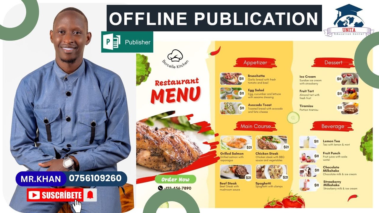 Designing A Flyer in MS Publisher | Offline Publication (Menu) ICT item 2 (New Curriculum)