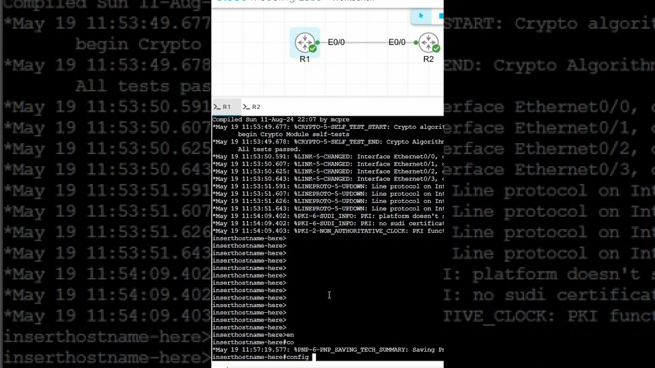 10. Как изменить имя маршрутизатора в Cisco Modeling Labs?