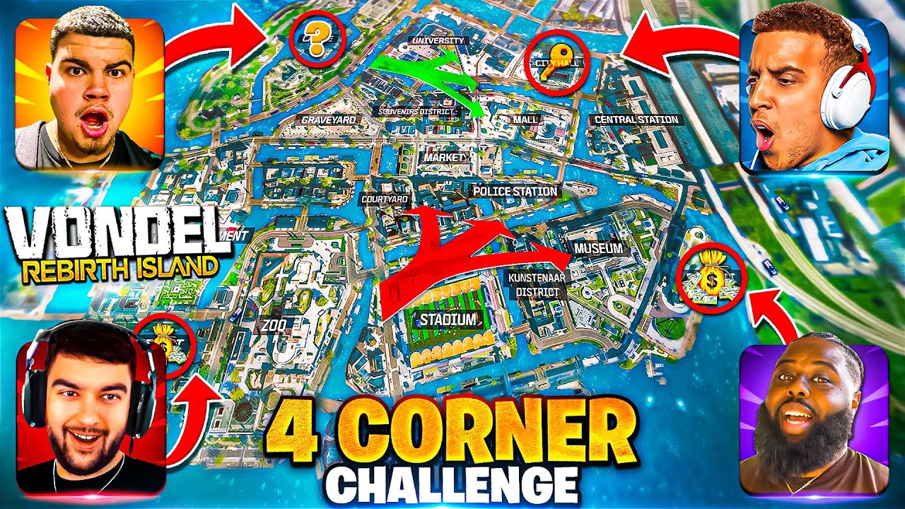 The 4 CORNER CHALLENGE on Warzone Vondel!