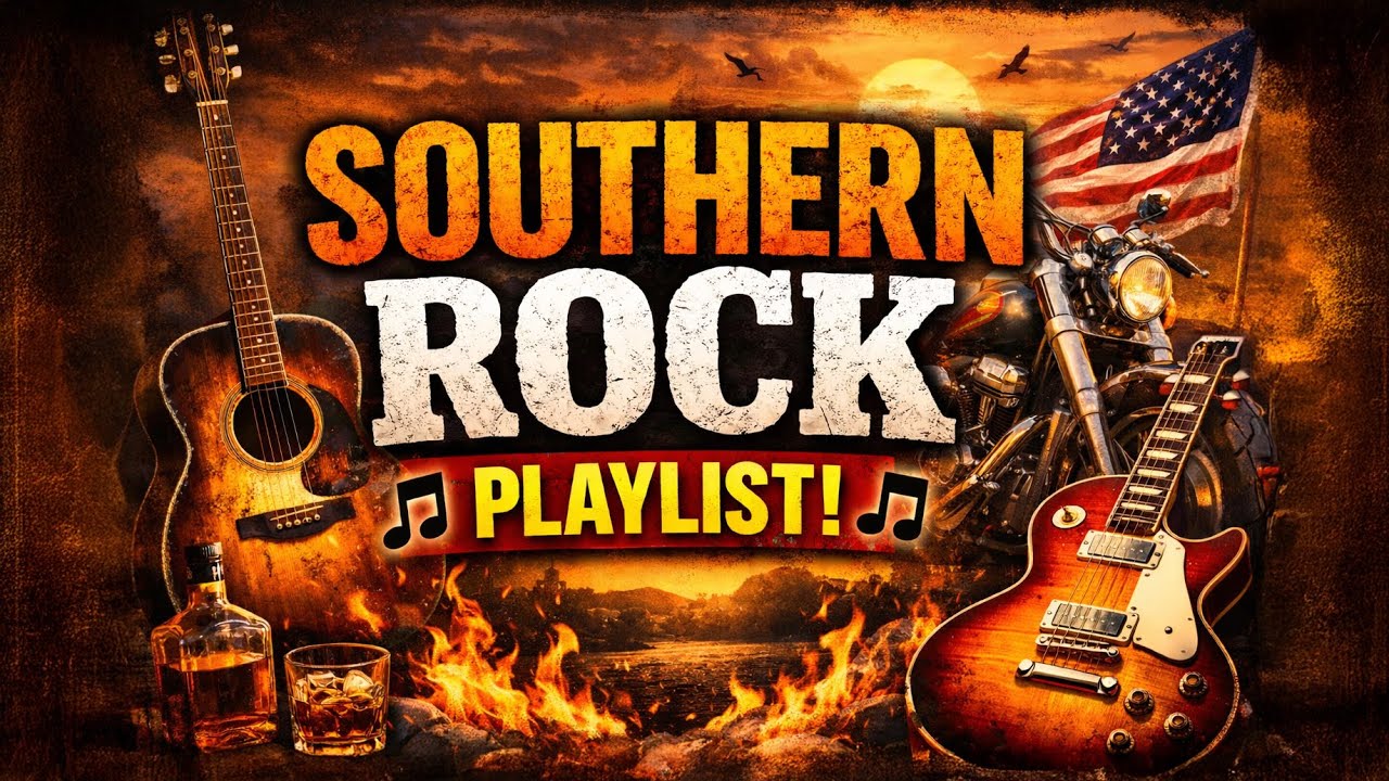 Southern Rock Playlist 🔥 Gritty Guitars, Whiskey Vibes & American Rock Spirit