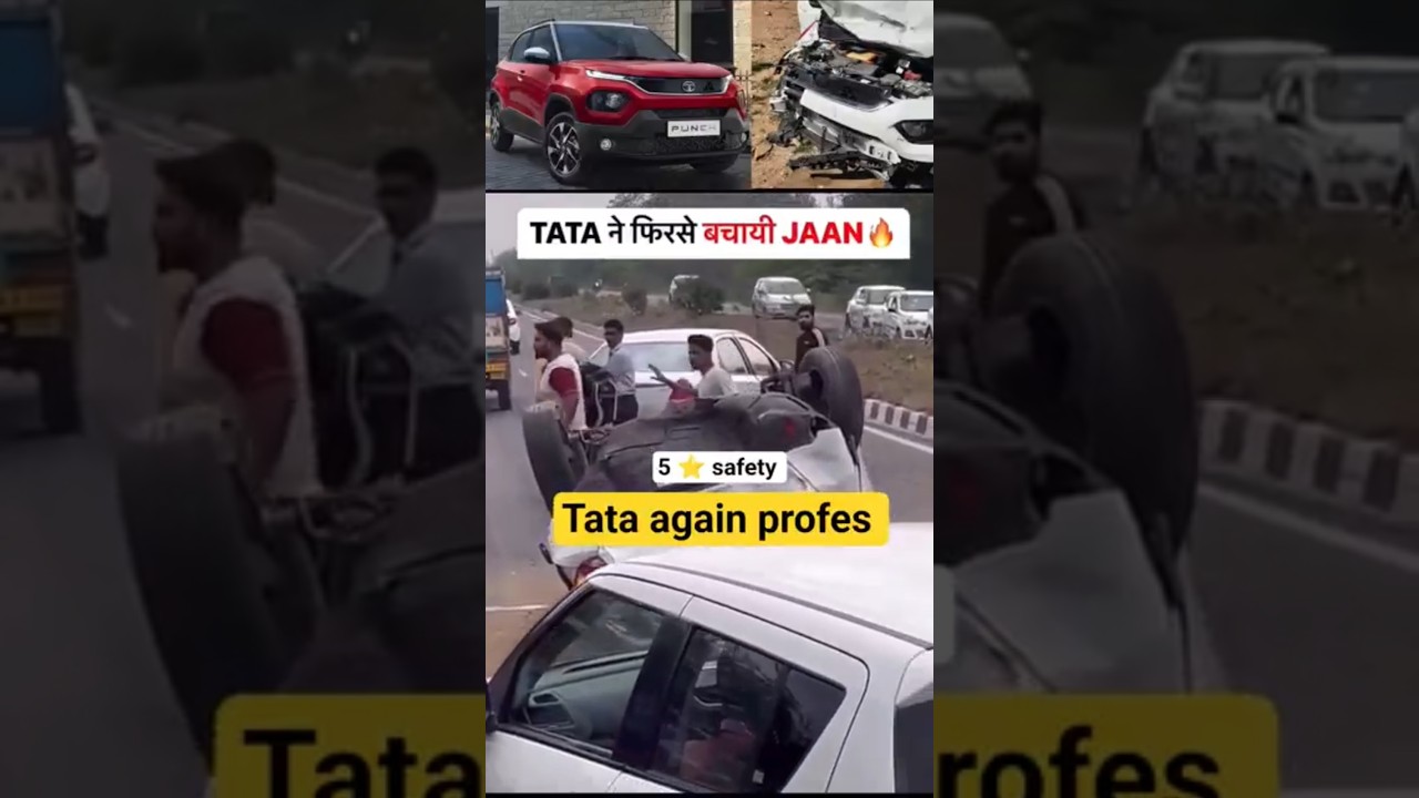 Tata Punch  profes 5-Star Crash safety: Passengers are  heads of tata #tatapunch #tatapuchcrash