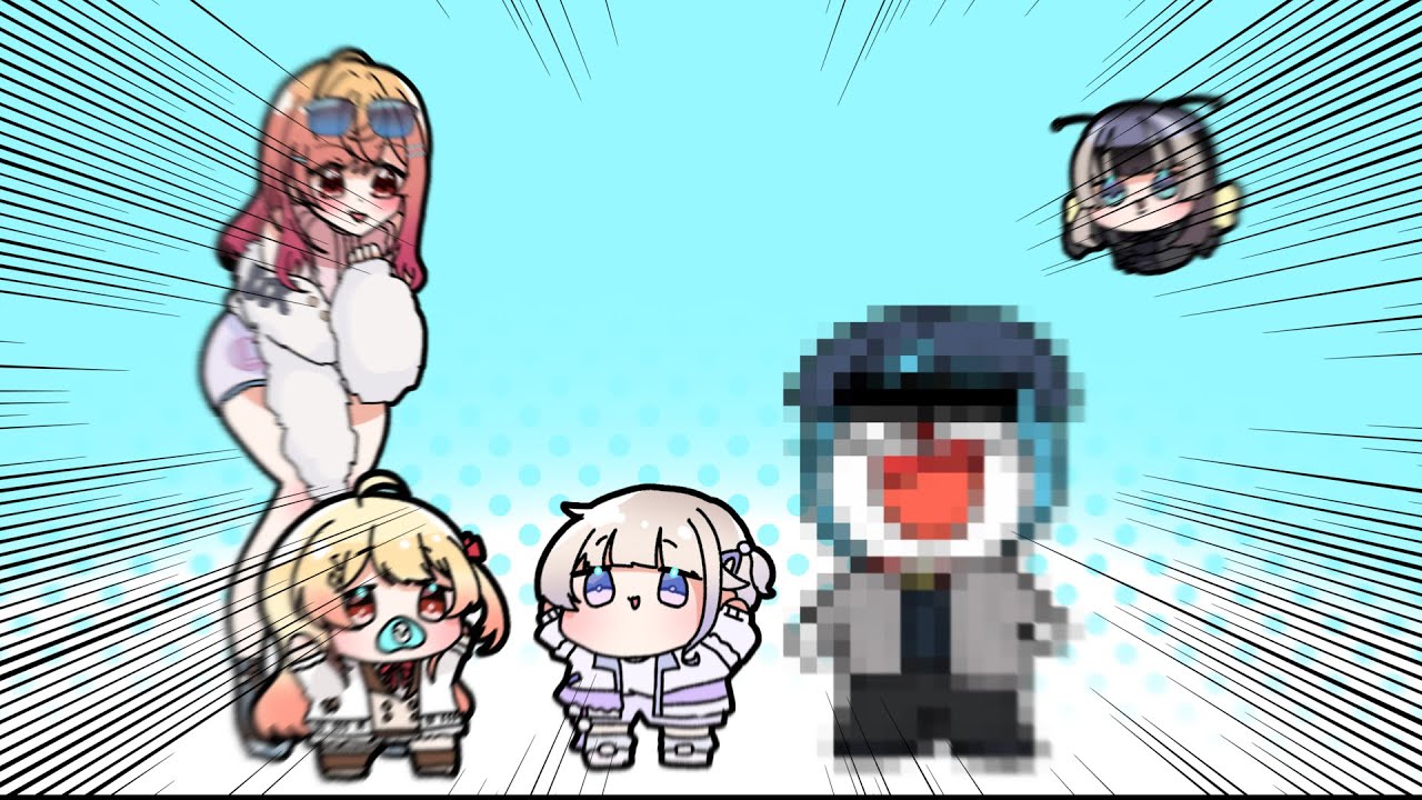 【手描き】萌え声に挑戦するも何か違うリグロス【火威青/音乃瀬奏/一条莉々華/儒烏風亭らでん/轟はじめ】