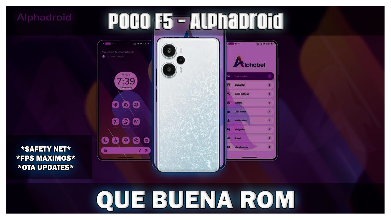 Poco F5 - AlphaDroid Oficial ROM - FPS Maximos Y Safety Pass
