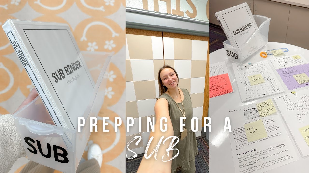 Prepping for a Sub: sub plans, prep, binder, + more!