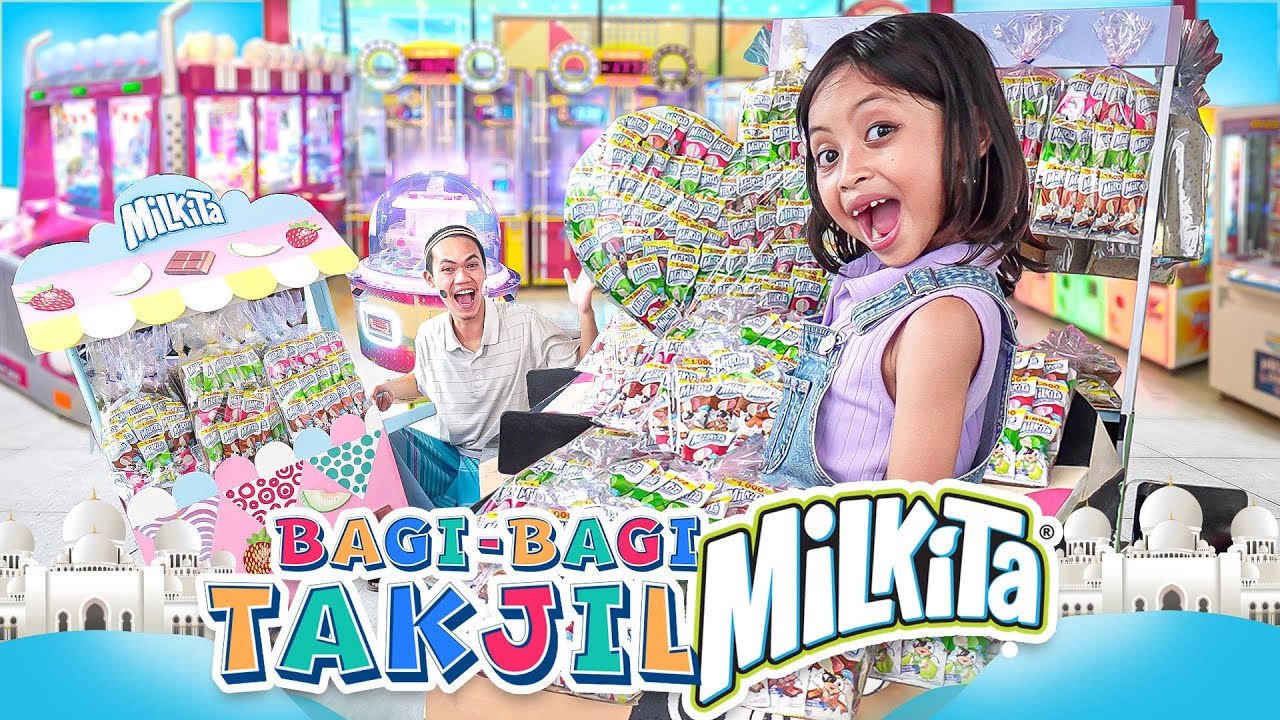 LEIKA BAGI BAGI RATUSAN HAMPERS MILKITA LOLIPOP UNTUK TAKJIL BUKA PUASA 😍 LEIKA VS TOMPEL