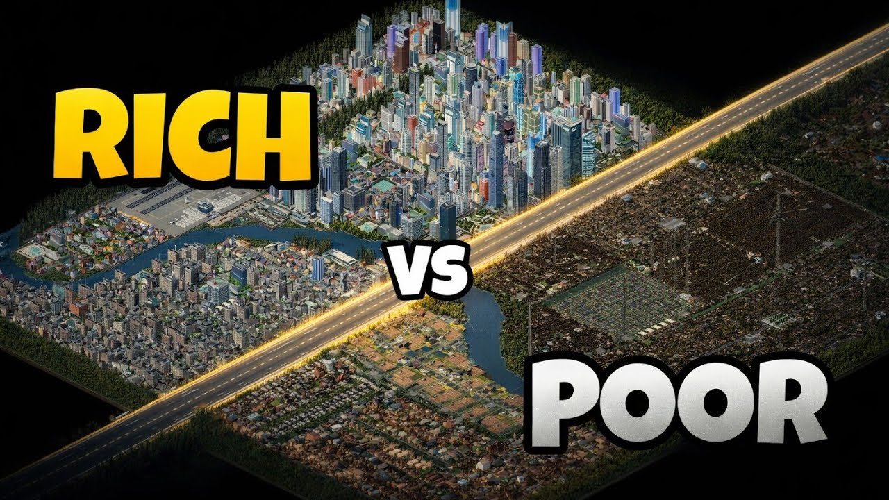 Rich vs Poor City in TheoTown | #theotown #citybuilder #viral #theotownindonesia 