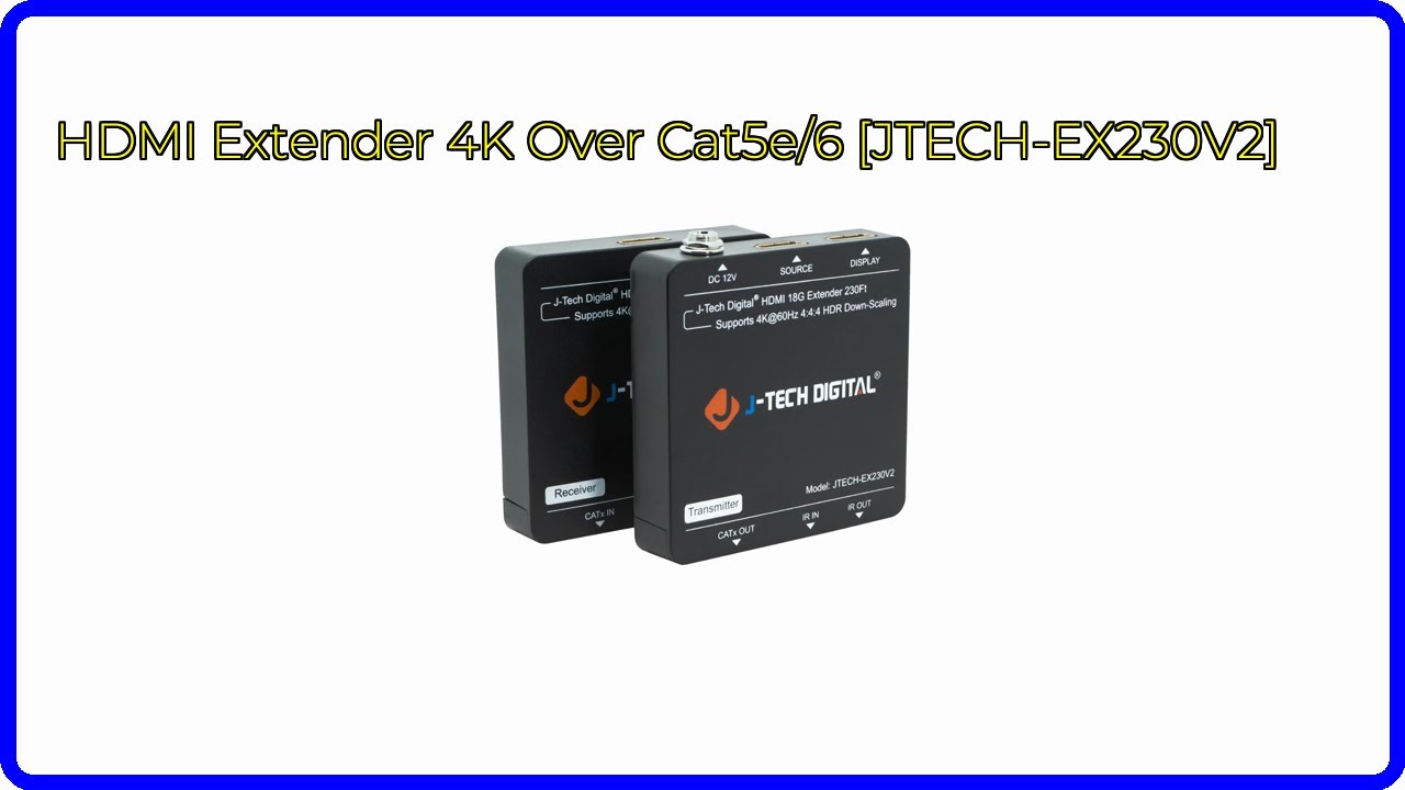 REVIEW (2026): HDMI Extender 4K Over Cat5e/6 [JTECH-EX230V2]. ESSENTIAL details.