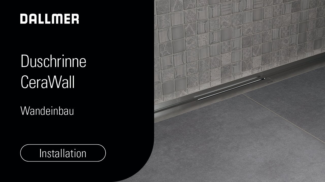 Einbau Duschrinne CeraWall Select - Wandeinbau