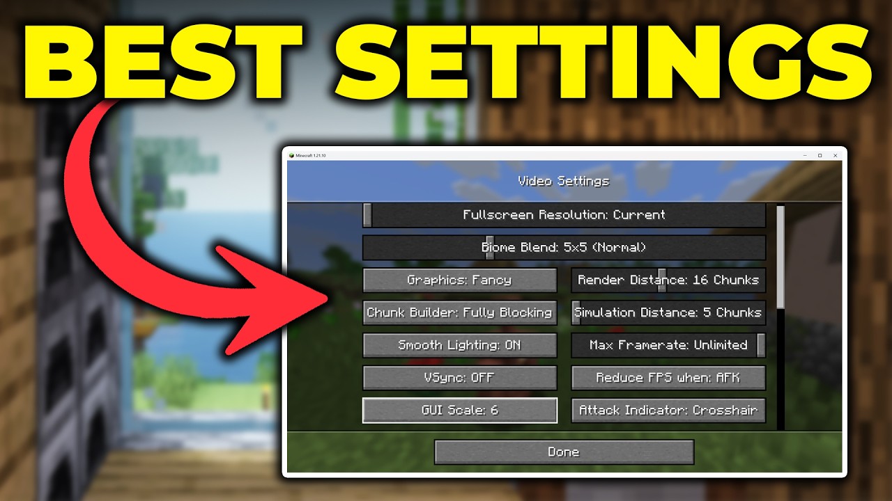 Лучшие настройки Minecraft для 1.21.11
