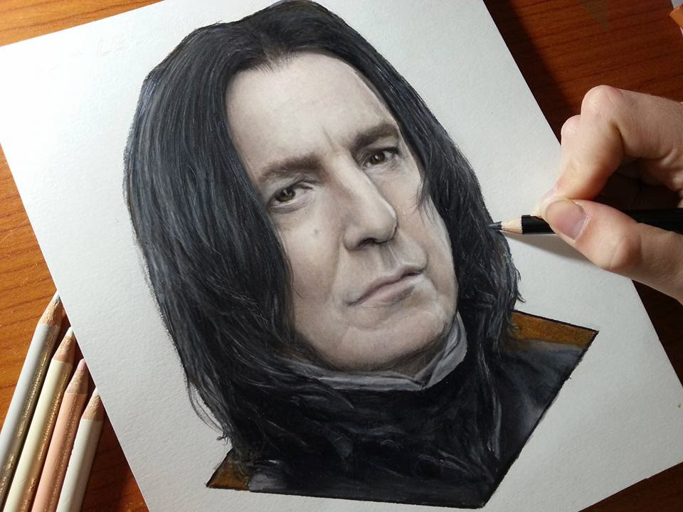 Drawing Alan Rickman #SeverusSnape