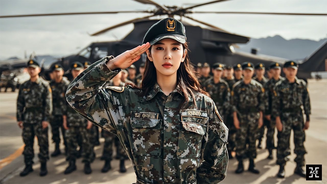Beautiful Female Korean military officer #military #Stunning Female soldiers #army #ai #korea