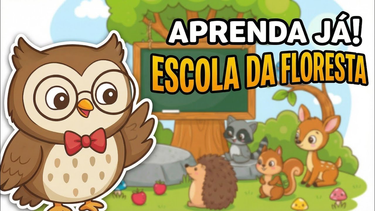 Escola da Floresta: Aprenda Brincando com a Corujinha e Seus Amigos! 🎶🦊