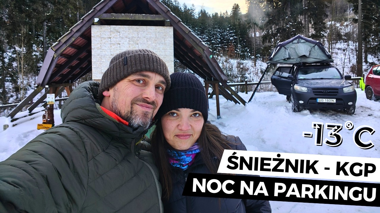#78 Śnieżnik zimą | Noc w namiocie dachowym na parkingu i azjatycka kolacja ❄️🔥KGP