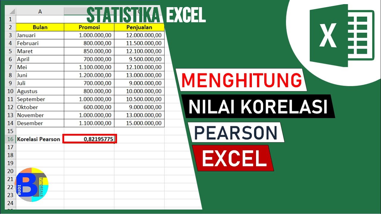Cara Menghitung Nilai Korelasi di Excel | Korelasi Pearson Statistika