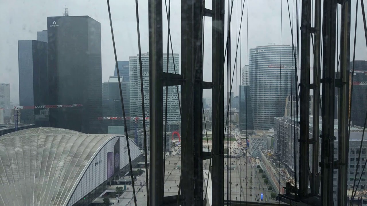The elevator from La Grande Arche de la D&eacute;fense, Paris