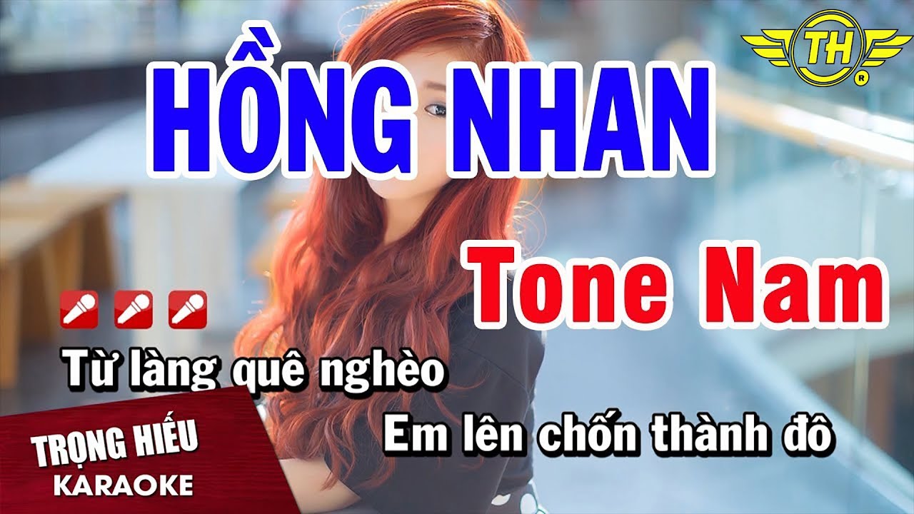 Karaoke Hồng Nhan Tone Nam Nhạc Sống | Trọng Hiếu