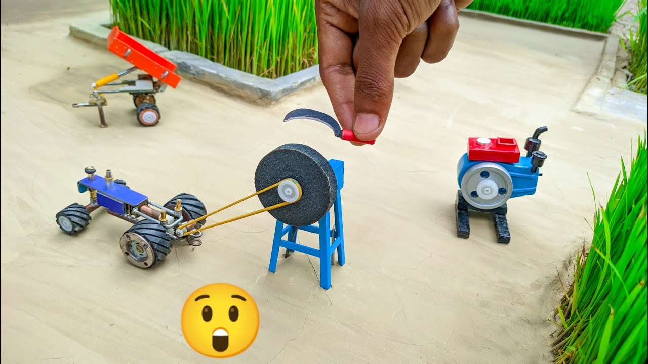 diy tractor circular sander mini tractor | mini farmer @KeepVilla