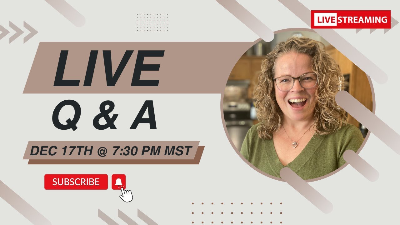 Live Q&A: Meal Planning, Pantry Building, & Organization Tips for Busy Moms