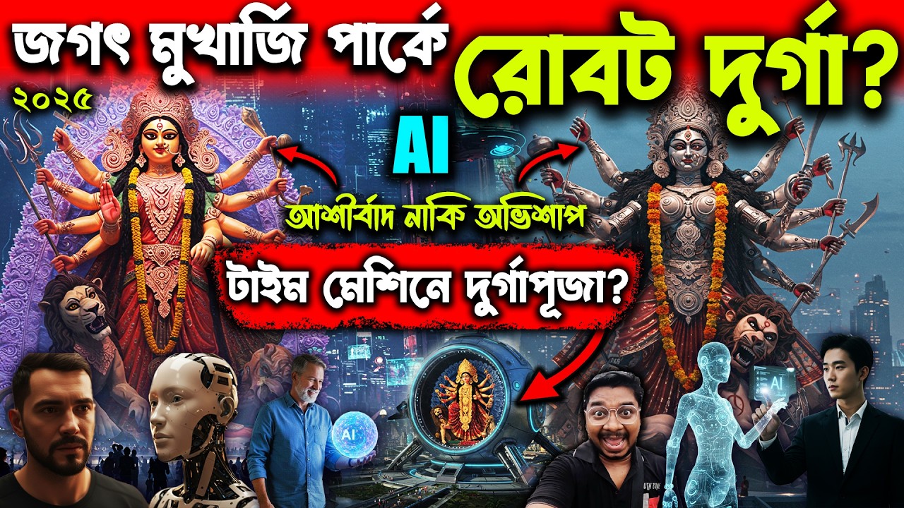 রোবট দুর্গা এবার কলকাতায়?🥰North Kolkata Durga Puja 2025😍Jagat Mukherjee Park Durga Puja Theme 2025