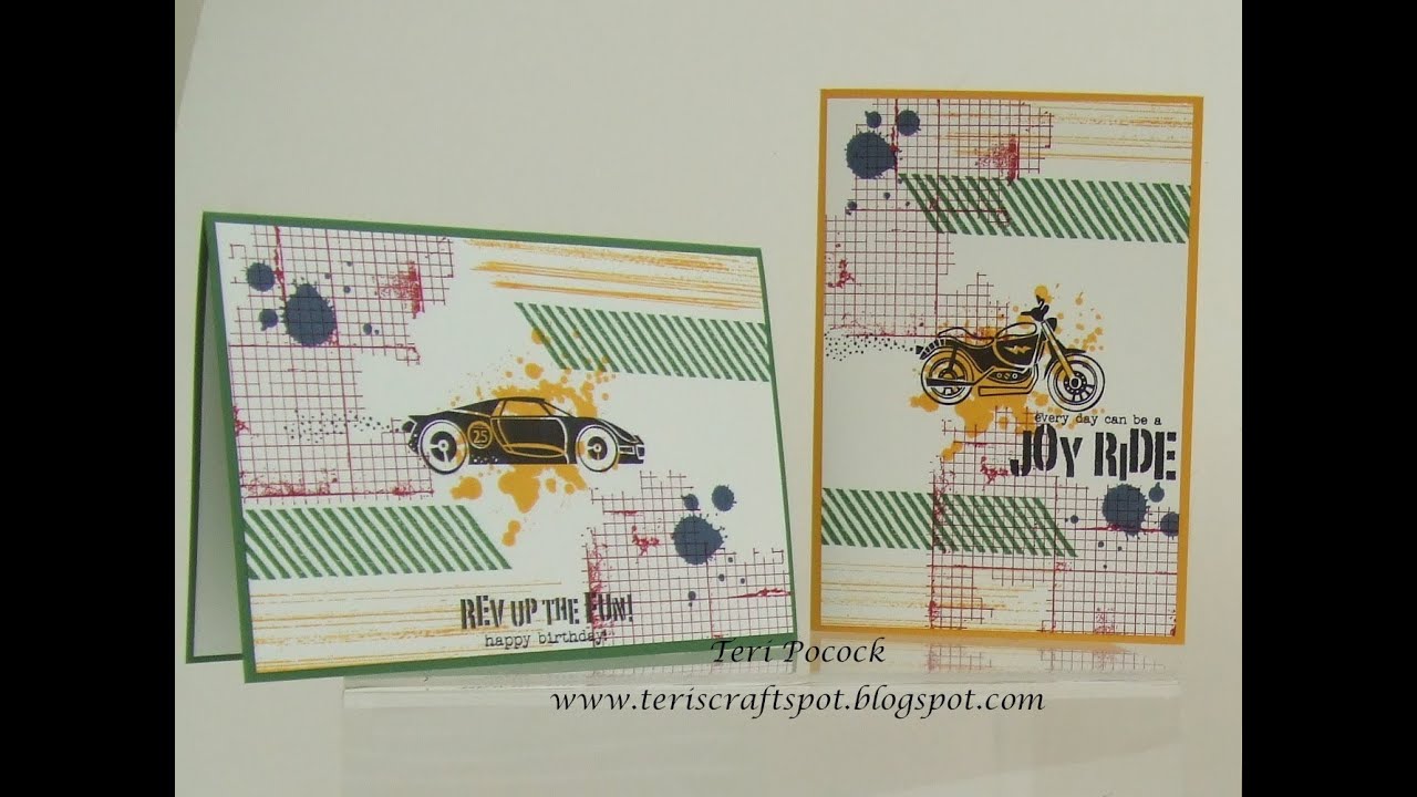 Rev Up The Fun - Quick Man's Card by Teri Pocock - Stampin' Up! UK Independent Demonstrator