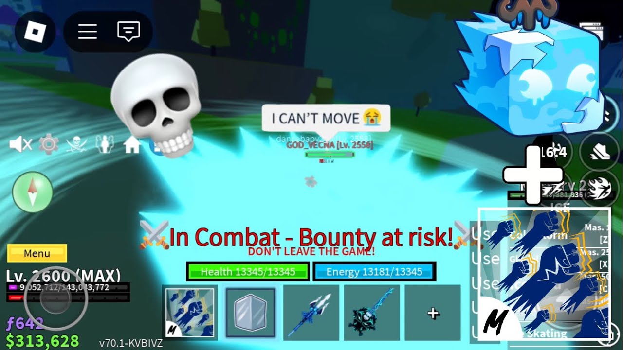 Ice 🧊 plus god human combo 💀 ice bounty hunt in mobile 💀