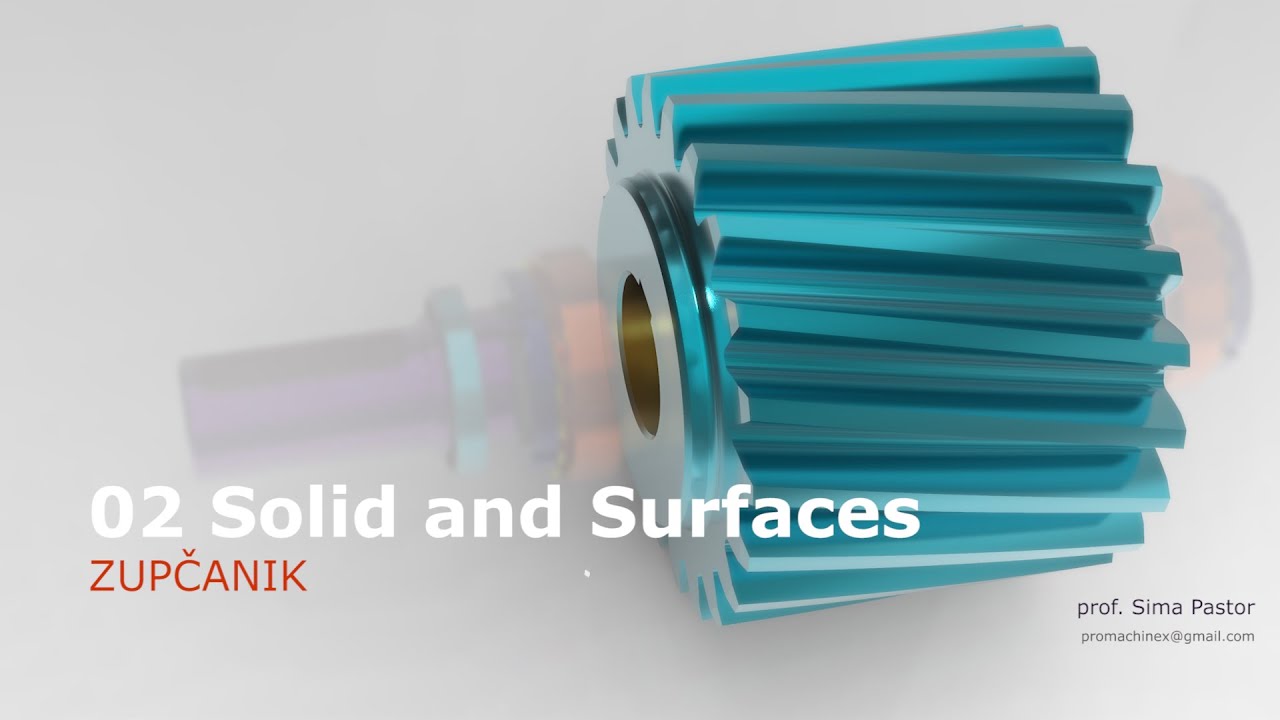 Creo   Gear Shaft Assembly   01 Helical Gear   02 Solid i Surfaces