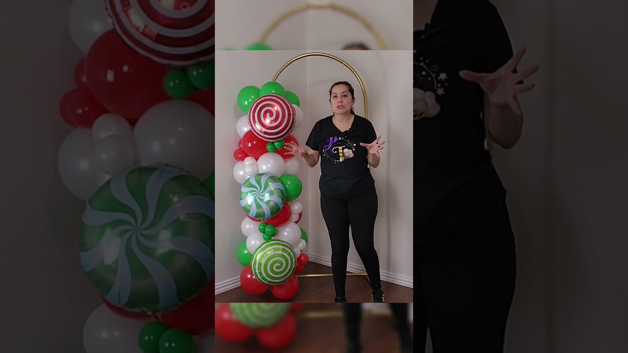 Christmas Balloon Decor 🎅🎄🌟 # #Balloondecor #balloonartist #partaaytimeballoons #balloonidea #DIY