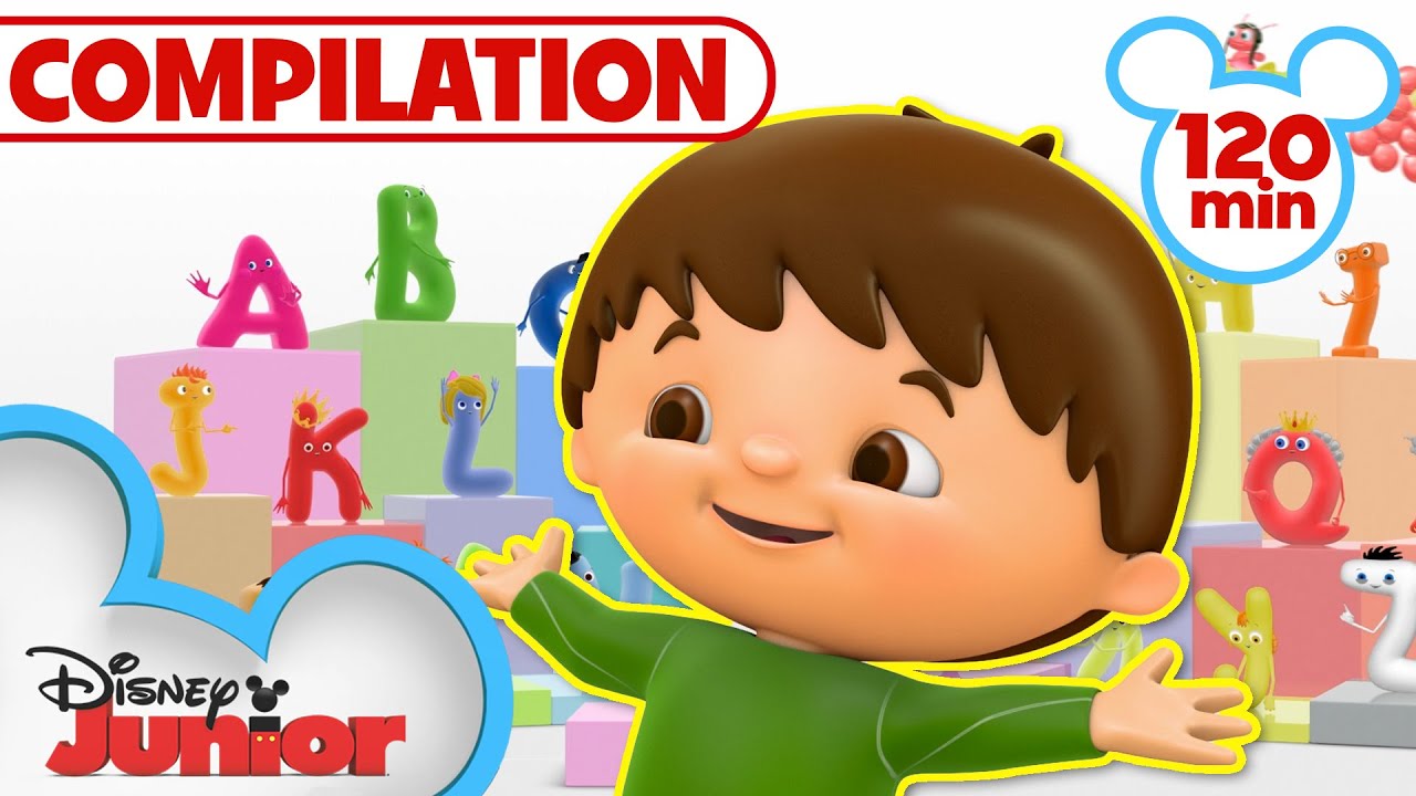 Charlie Meets the Letters! | 120 Minute Compilation | Kids Songs and Nursery Rhymes | @disneyjr