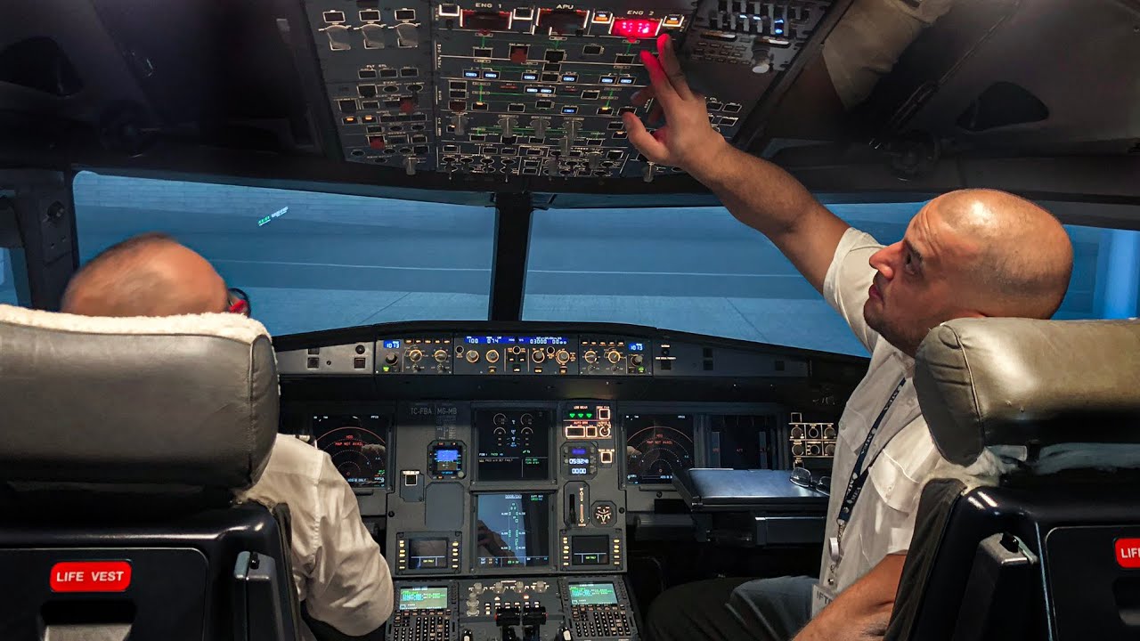 43Knots Crosswind Level D Airbus A320 Full Motion Flight Simulator Trainning