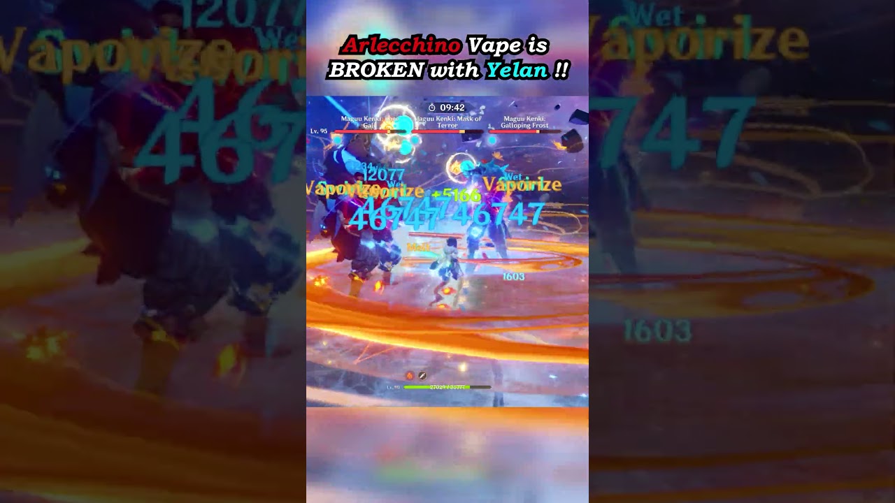 I tried Arlecchino in her BEST DPS Team in the game ! #arlecchino  #原神 #shorts #genshinimpact